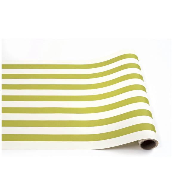 LAST ROLL: HESTER & COOK Table Runner-Paper. Lime Green and white. - Picture 7 of 7